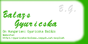 balazs gyuricska business card